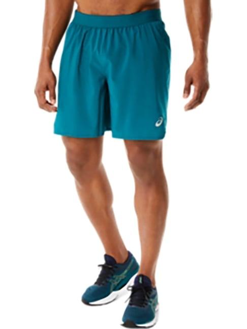 asics teal regular fit shorts