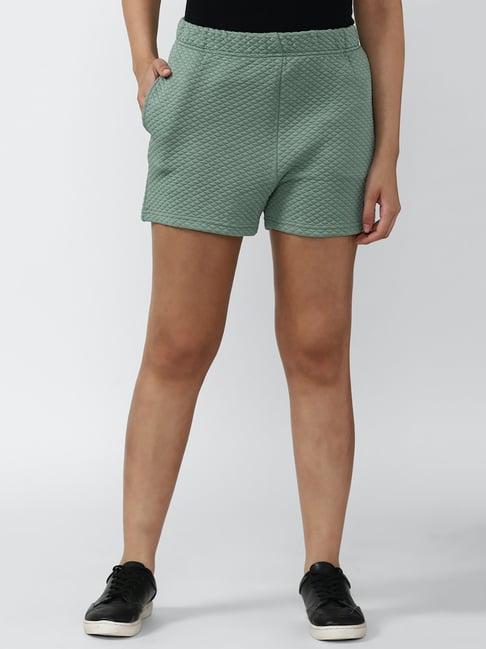 forever 21 green regular fit shorts