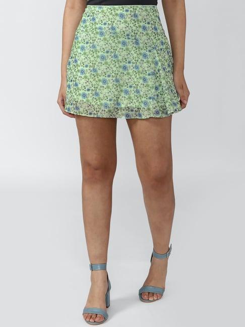 forever 21 green mini skirt