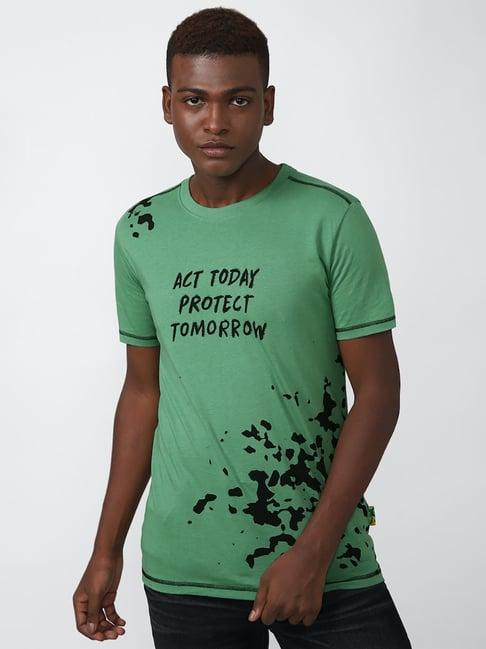 forever 21 green graphic print t-shirt