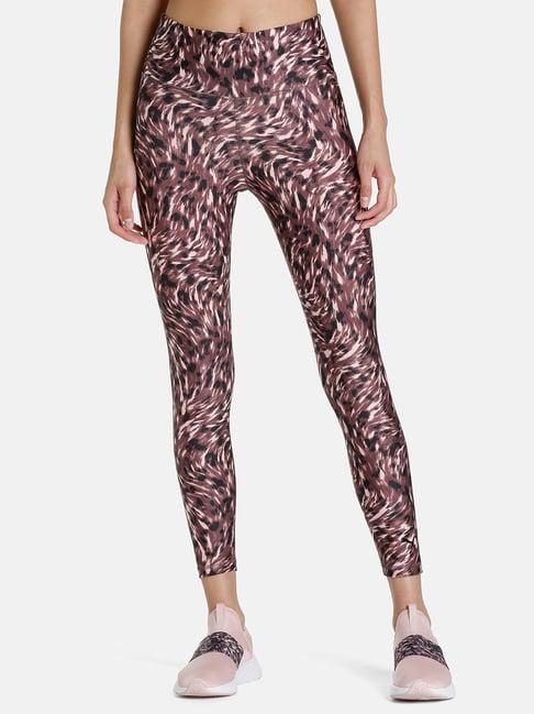 puma safari glam purple animal print tights