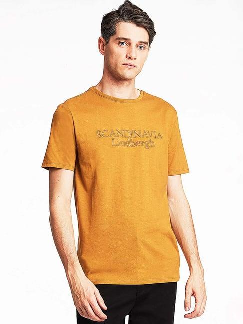 lindbergh mustard crew t-shirt