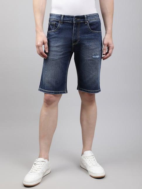 lindbergh blue regular fit shorts