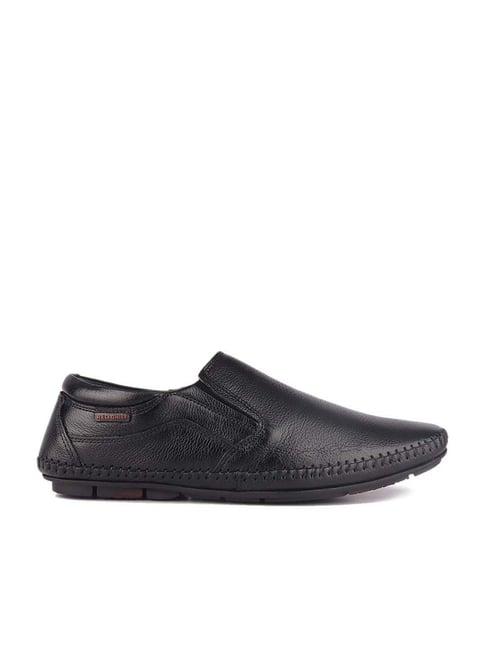 red chief men's black formal loafers