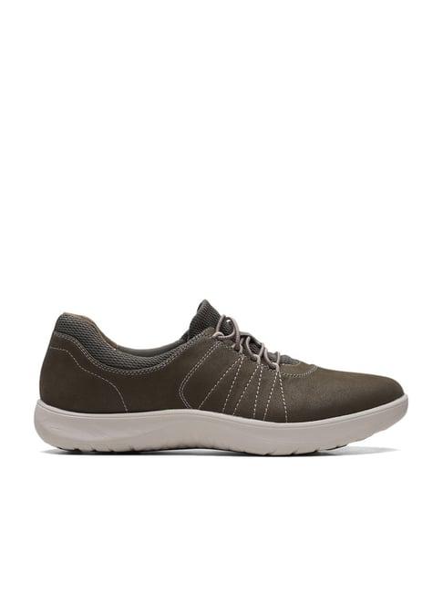 clarks women's adella stroll olive walking shoes