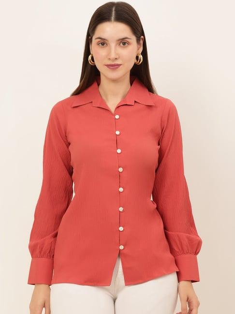 jainish peach regular fit shirt