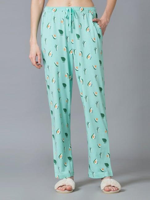 van heusen green printed pyjamas