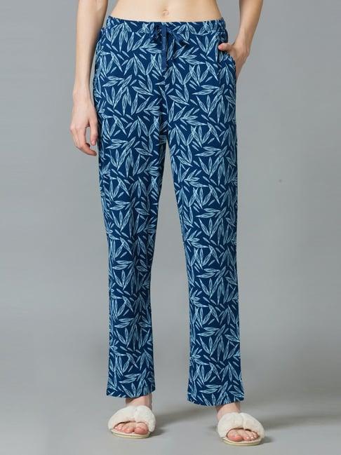 van heusen blue printed pyjamas