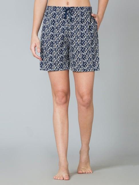 van heusen navy printed shorts