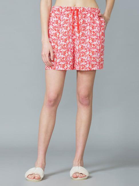 van heusen coral printed shorts