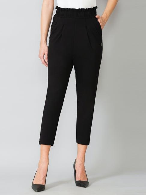 van heusen black mid rise pants