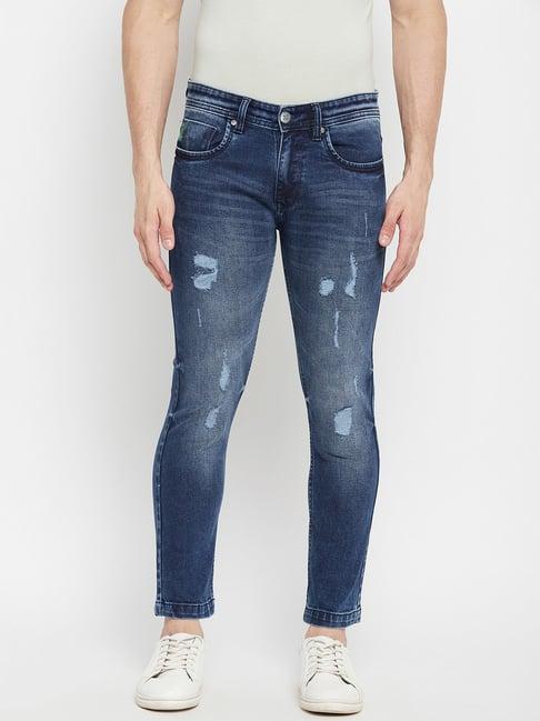 duke blue slim fit lightly washed jeans