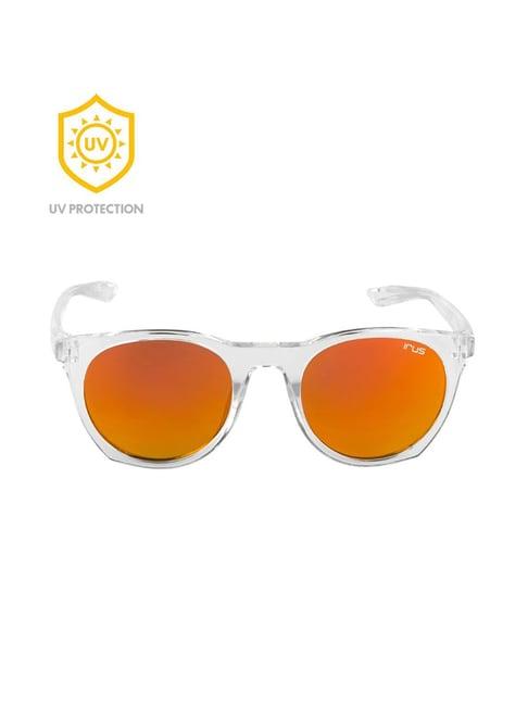 irus by idee irs1097c2sg orange round sunglasses