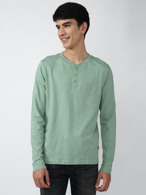 forever 21 green cotton regular fit t-shirt