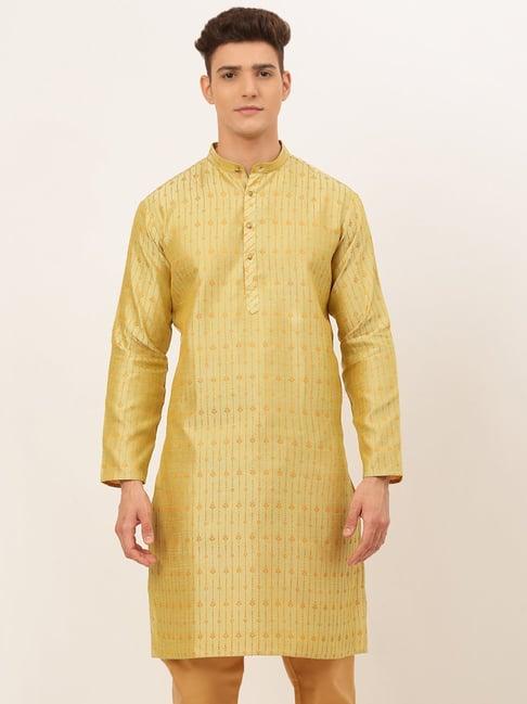 jompers gold regular fit embroidered kurta