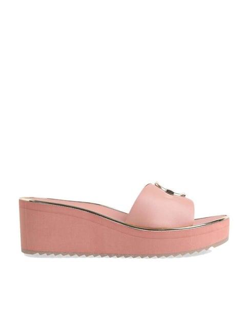 aldo women's pink casual wedges