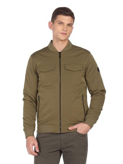 arrow new york olive regular fit jacket