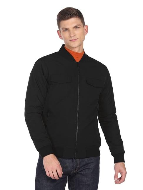 arrow new york black regular fit jacket