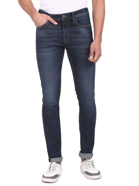 arrow sport dark blue slim fit jeans