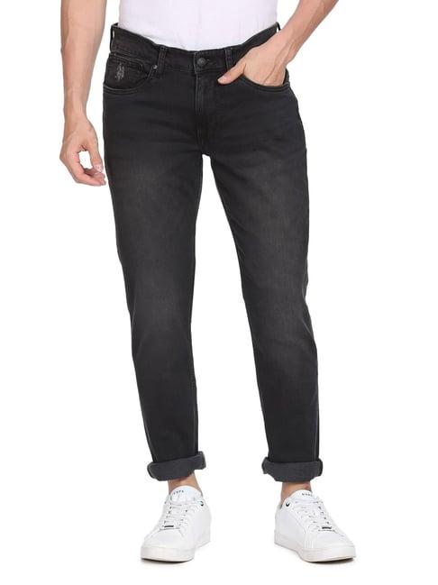 u.s. polo assn. black cotton slim fit jeans