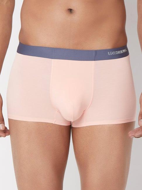 underjeans by spykar light pink trunks