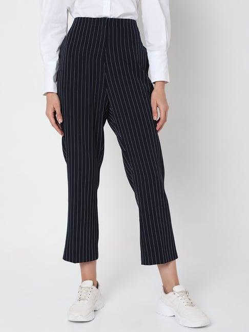 vero moda navy regular fit pants