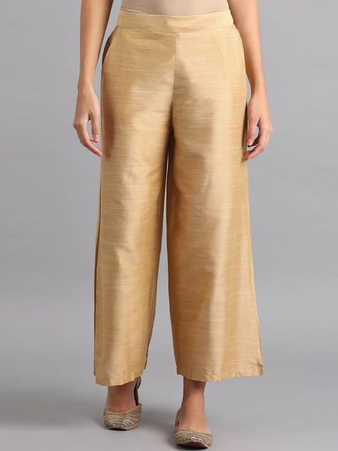 w golden regular fit palazzos