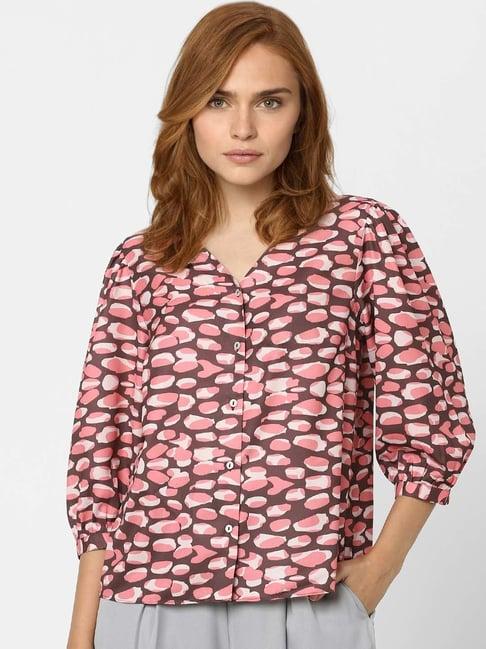 vero moda multicolor printed shirt