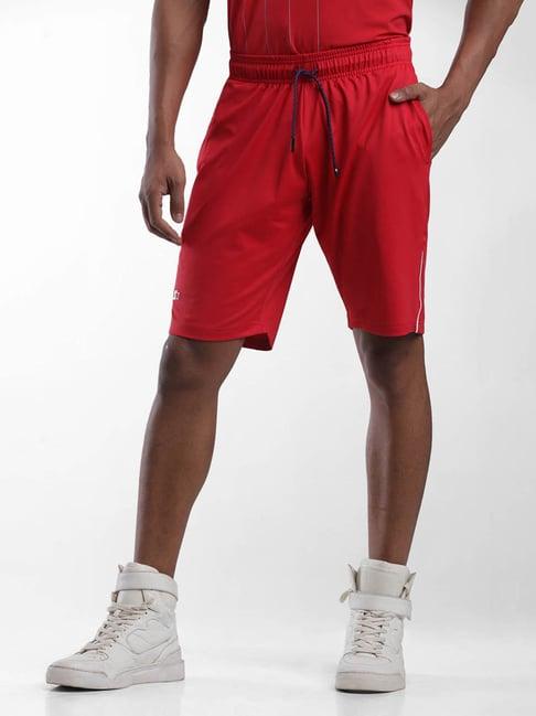 starter red regular fit shorts