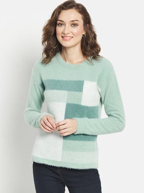 mettle mint green chequered pullover