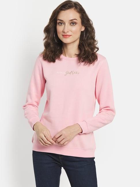 mettle pink regular fit sweatshirt