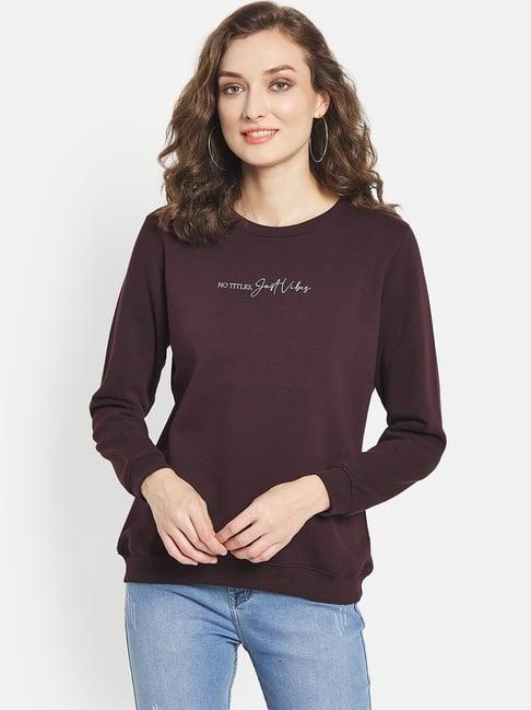 mettle purple regular fit sweatshirt