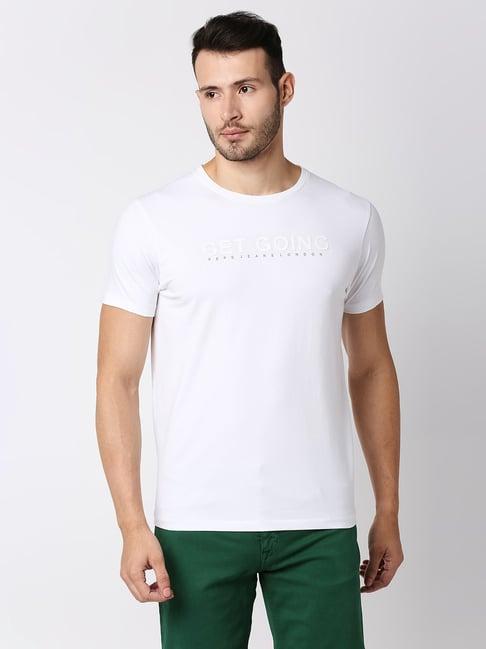 pepe jeans white crew t-shirt