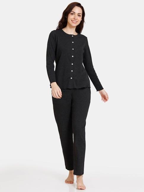 zivame black top with pyjamas