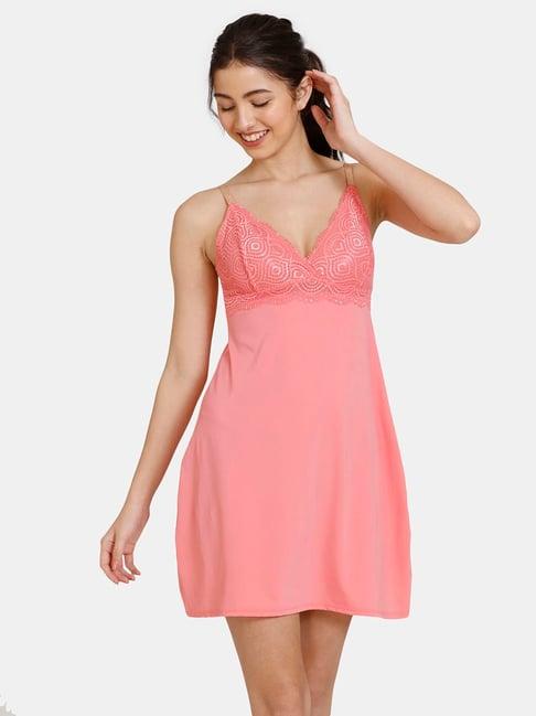 zivame pink lace babydoll