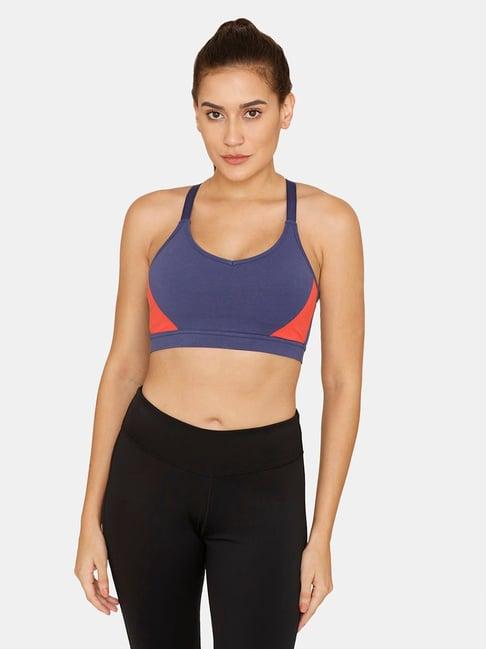 zelocity by zivame blue sports bra