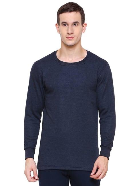 bodycare navy melange regular fit thermal top