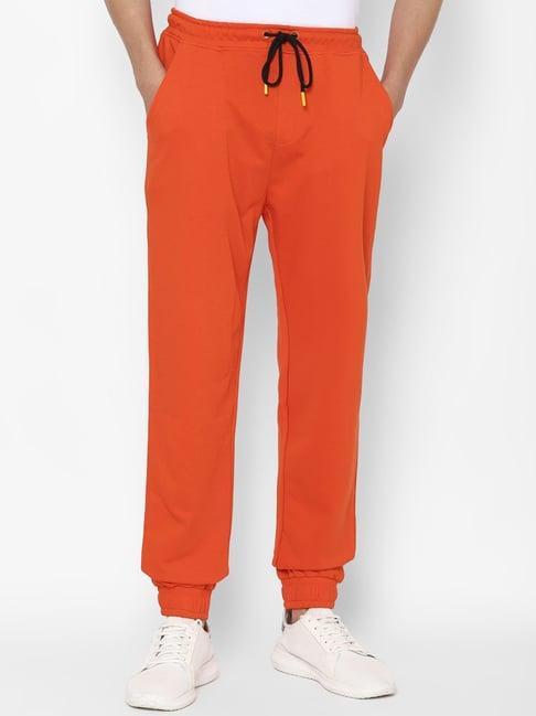 forever 21 orange regular fit joggers