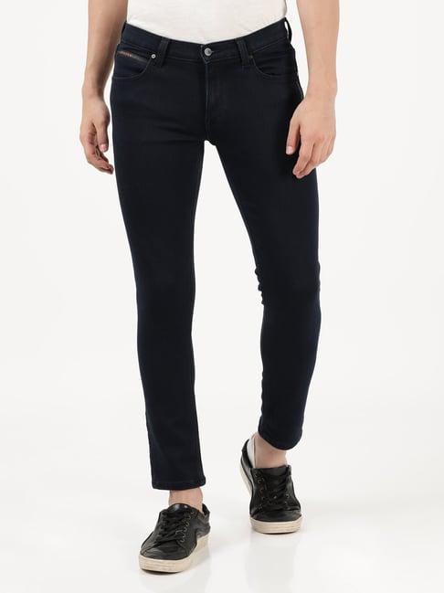 lee black rinse skinny fit jeans