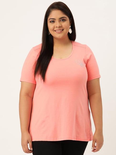 therebelinme dark peach cotton t-shirt