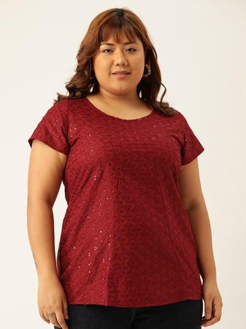 therebelinme red embellished top