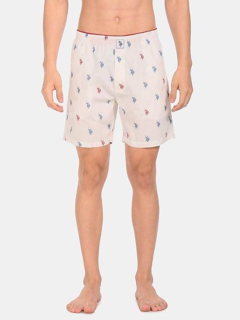 u.s. polo assn. beige regular fit printed boxers