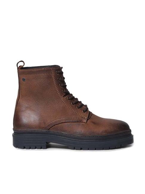 jack & jones men's brown derby boots