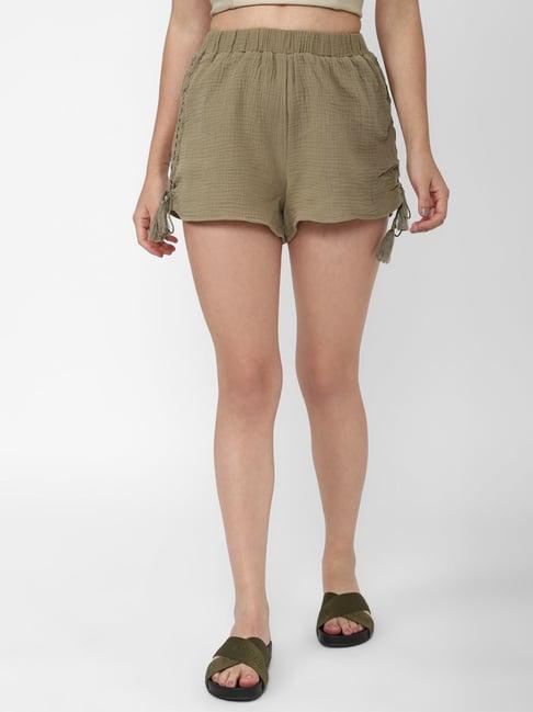 forever 21 brown regular fit shorts