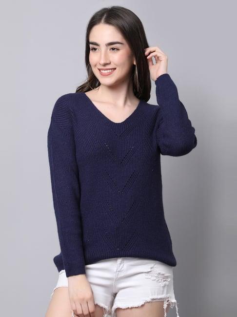 tag 7 navy regular fit sweater