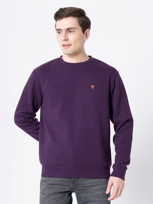 red tape dark purple full sleeves round neck sweatshirt