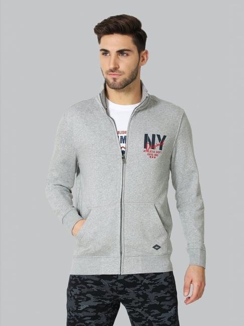 vh innerwear grey cotton regular fit jacket