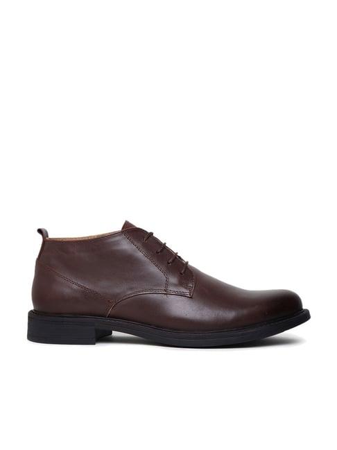 teakwood leathers men's brown derby shoes