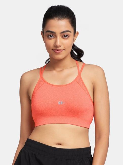 the souled store orange training sports bra