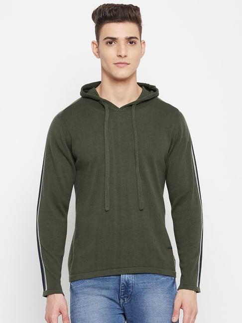 duke olive hooded sweater